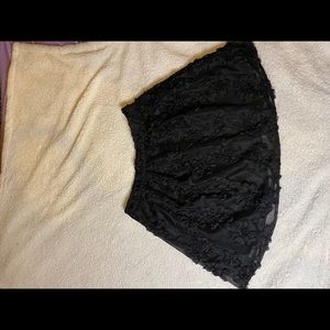 Black mesh/lace skirt